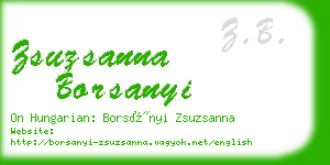 zsuzsanna borsanyi business card